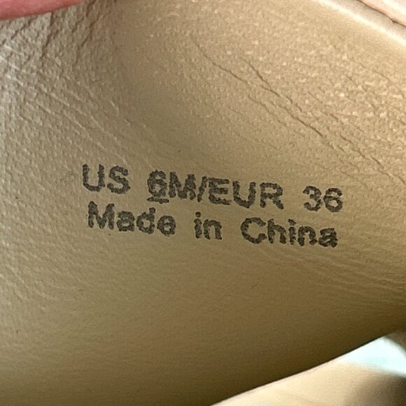 VINCE. Polina Platform Slide Sandal Womens Sz 6M Beige All Leather Slip On Wedge - Picture 12 of 12